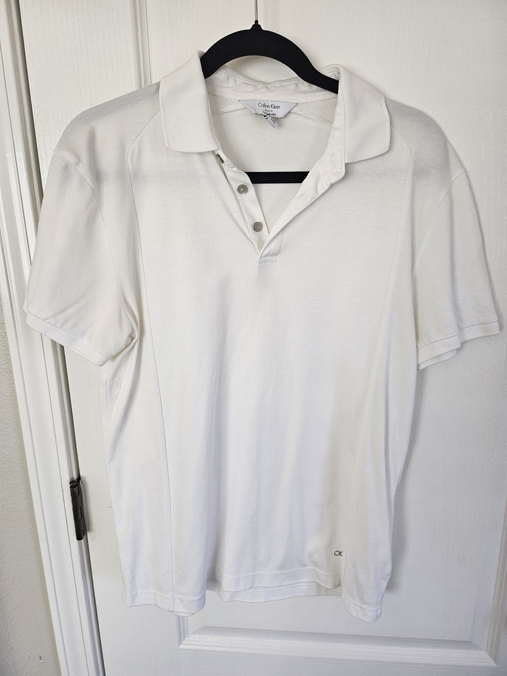 Calvin Klein White Men’s Polo Shirt - Short Sleeve
